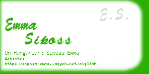 emma siposs business card